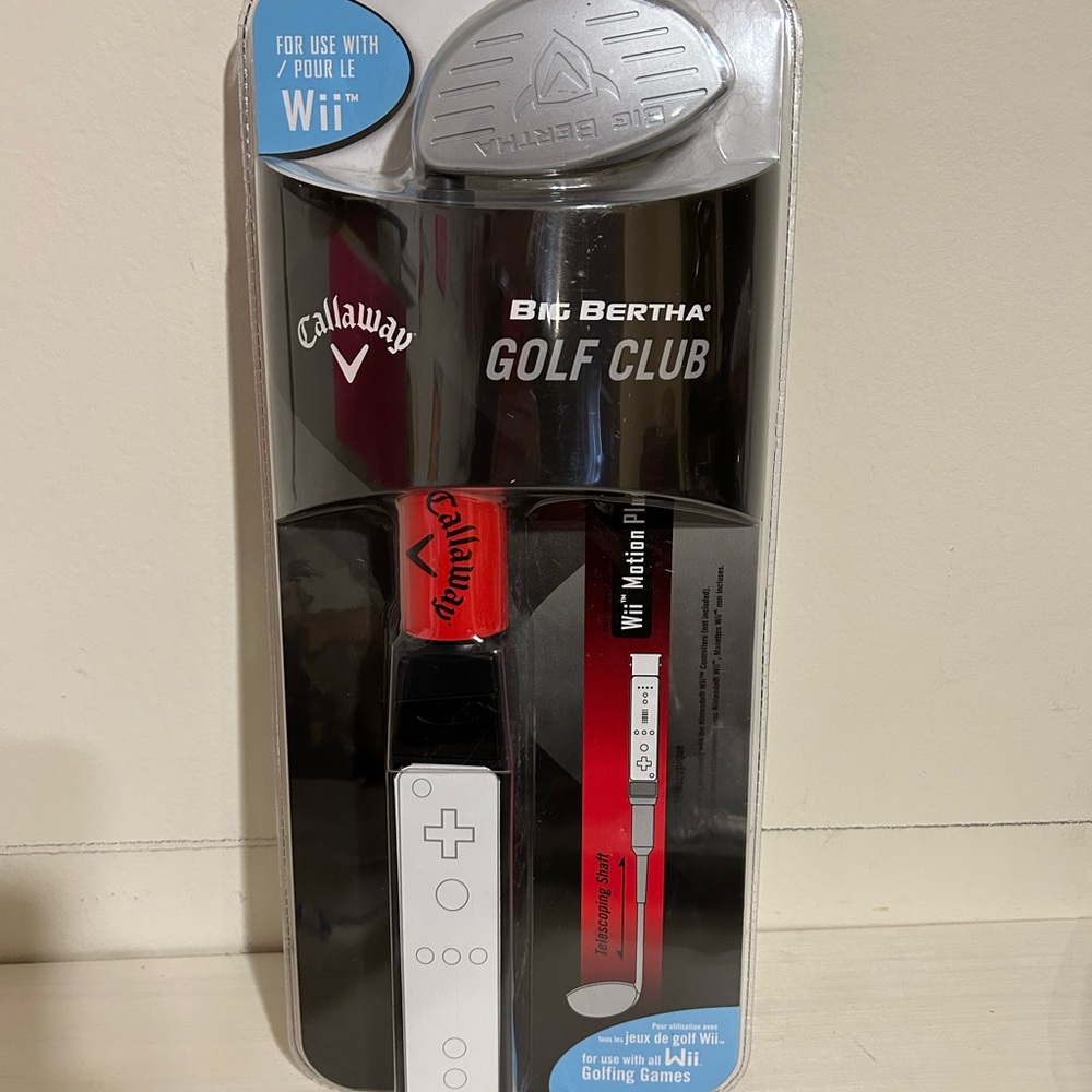 Callaway big Bertha golf club new in box, for Wii